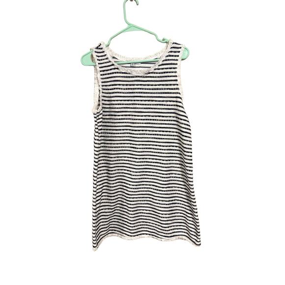 Green Envelope Dresses & Skirts - Green Envelope Striped Sleeveless Mini Shift Dress with Fringe Size Medium